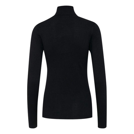 ICHI Black Viscose Turtleneck IC-13338900009-XL
