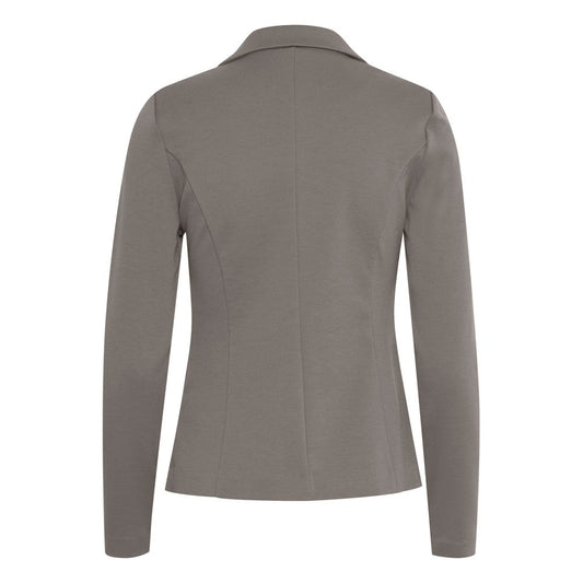 ICHI Gray Polyester Blazer IC-13339202205-IT40|S