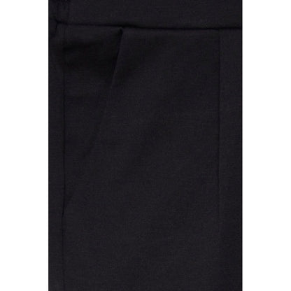ICHI Black Polyester Mini Skirt