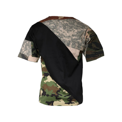 Dolce & Gabbana Multicolor Camouflage Cotton Round Neck T-shirt