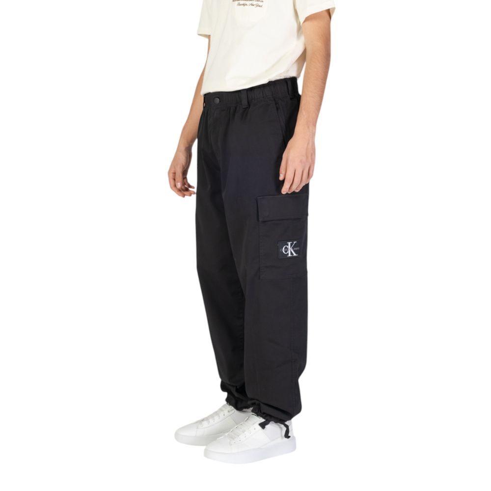 Calvin Klein Jeans Black Recycled Cotton Cargo Pants