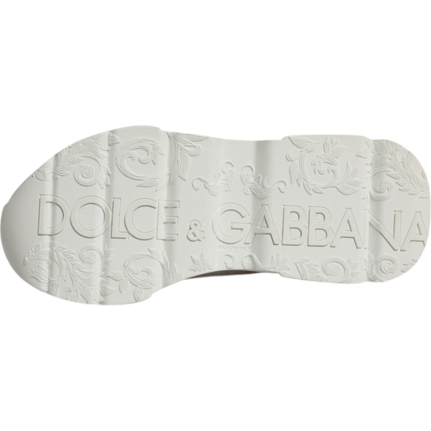 Dolce & Gabbana White Leather Daymaster Low Top Sneakers Shoes