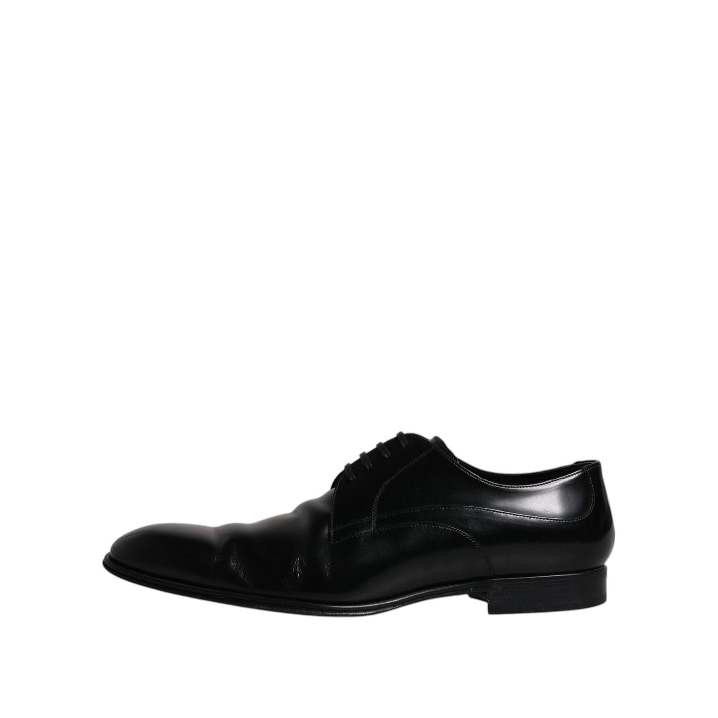 Dolce & Gabbana Black Leather Derby Formal Men Dress Shoes