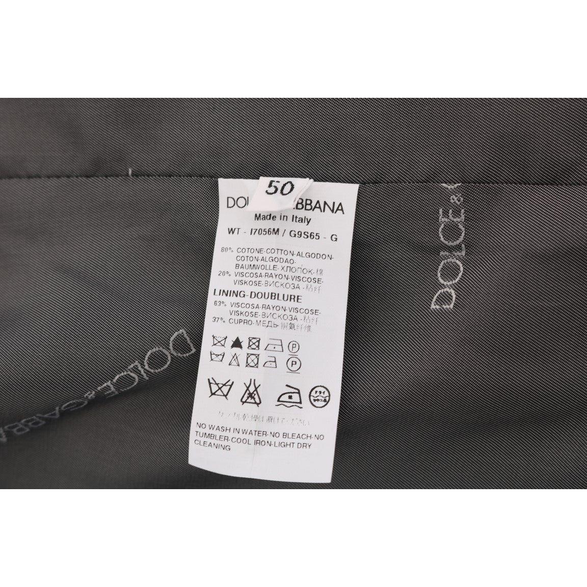 Dolce & Gabbana Gray STAFF Cotton Striped Vest SIG60354-1