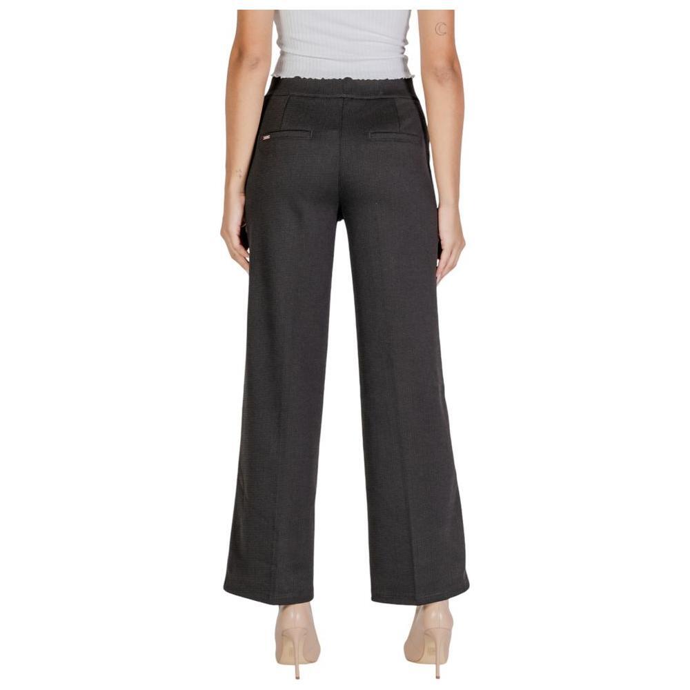 Street One Black Polyester Casual Pants