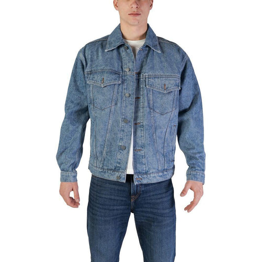 Hugo Boss Light Blue Cotton Jackets & Coat BO-15919600236-IT44 | S