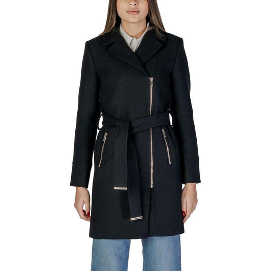 Morgan De Toi Black Wool Coat MO-15961300009-IT36|XXS