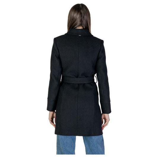 Morgan De Toi Black Wool Coat MO-15961300009-IT36|XXS