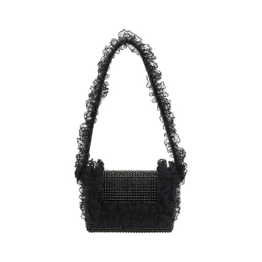 Self-Portrait Crystal Lace Shoulder Bag SESS25CK301BBLACKBB