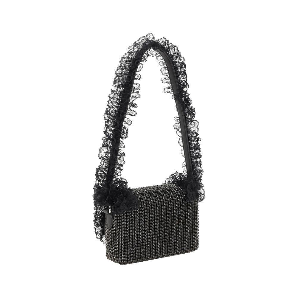 Self-Portrait Crystal Lace Shoulder Bag SESS25CK301BBLACKBB