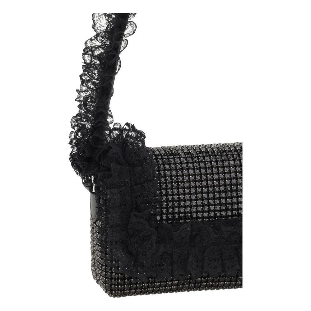 Self-Portrait Crystal Lace Shoulder Bag SESS25CK301BBLACKBB