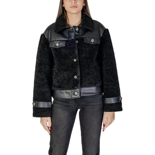 Morgan De Toi Black Polyester Coat MO-15967300009-IT36|XXS