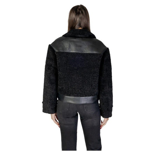 Morgan De Toi Black Polyester Coat MO-15967300009-IT36|XXS