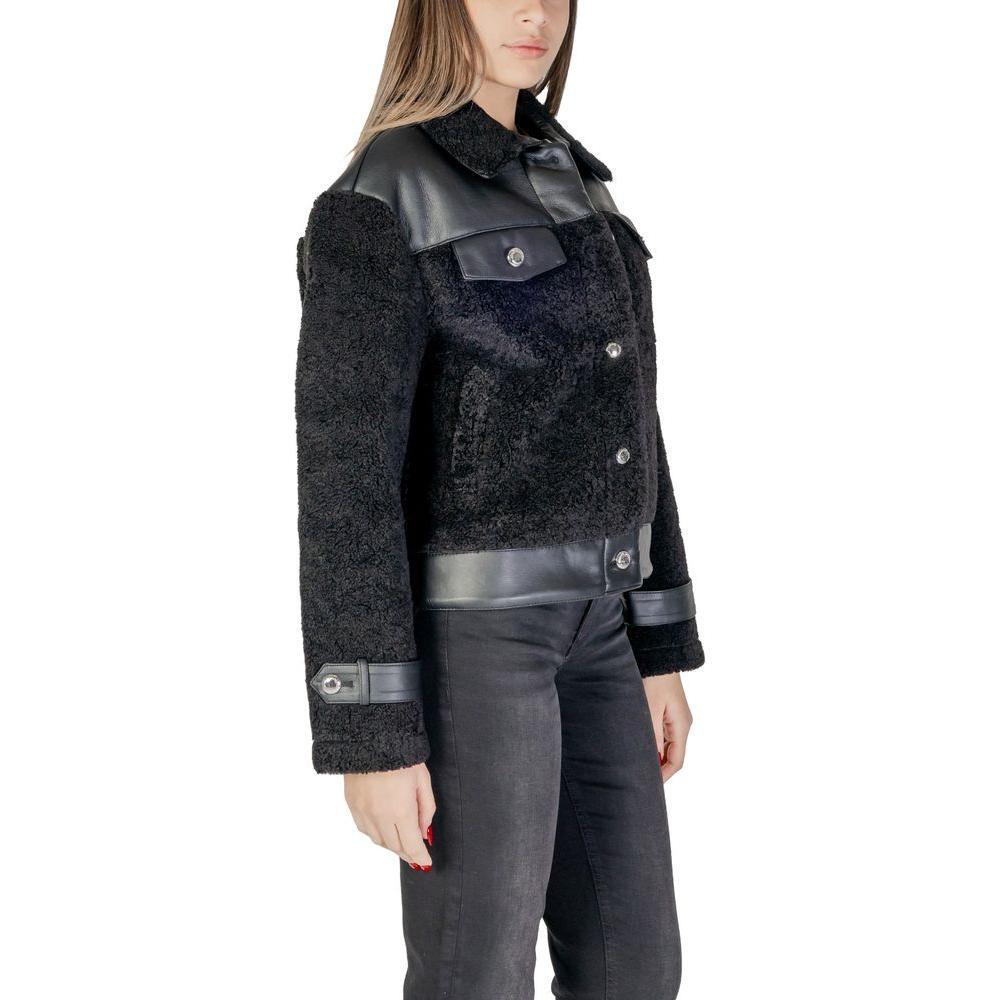 Morgan De Toi Black Polyester Coat MO-15967300009-IT36|XXS