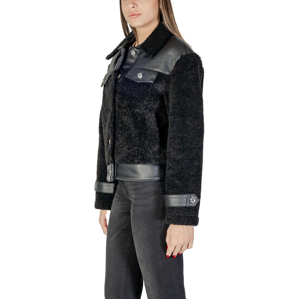 Morgan De Toi Black Polyester Coat MO-15967300009-IT36|XXS