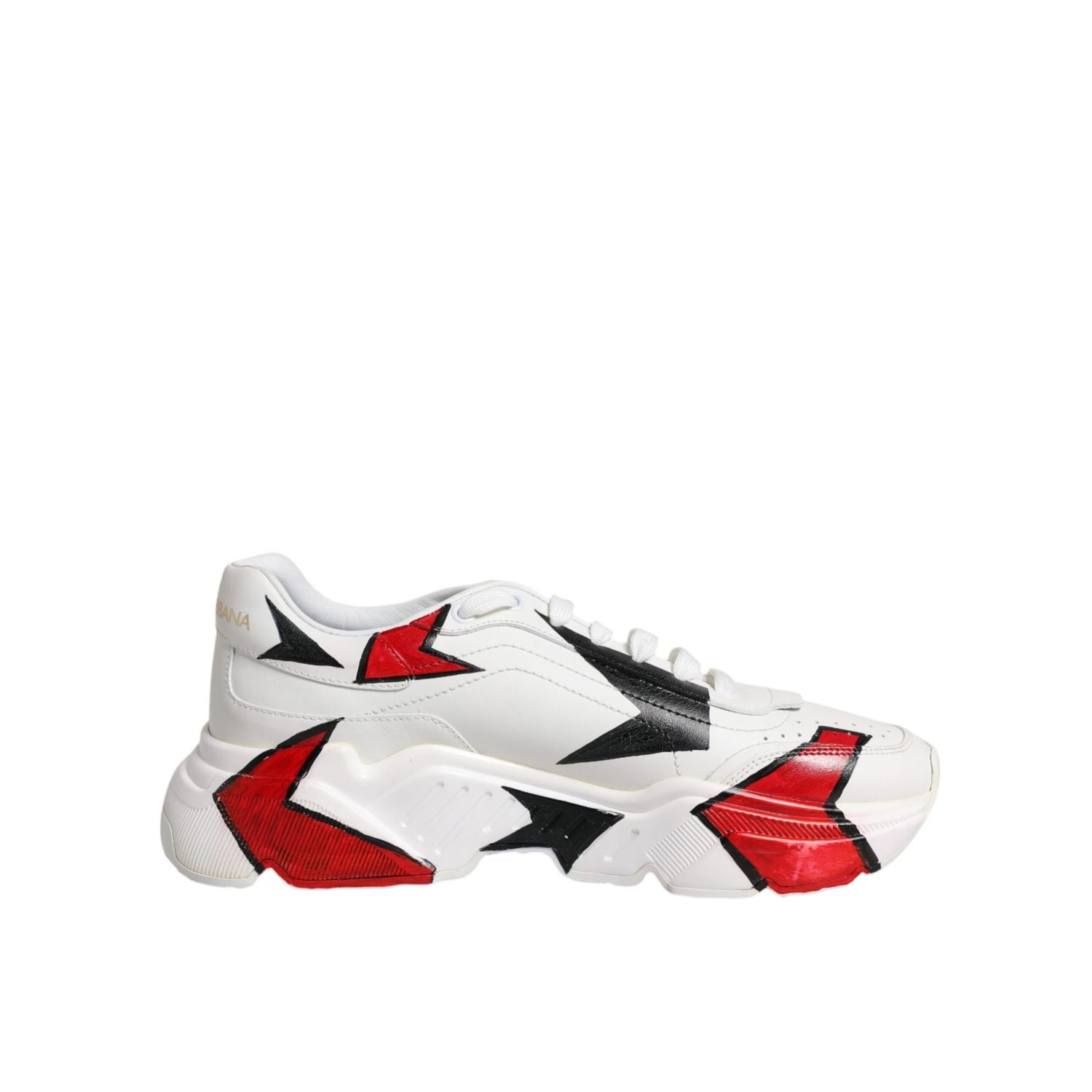 Dolce & Gabbana White Daymaster Hand Painted Sneakers Shoes