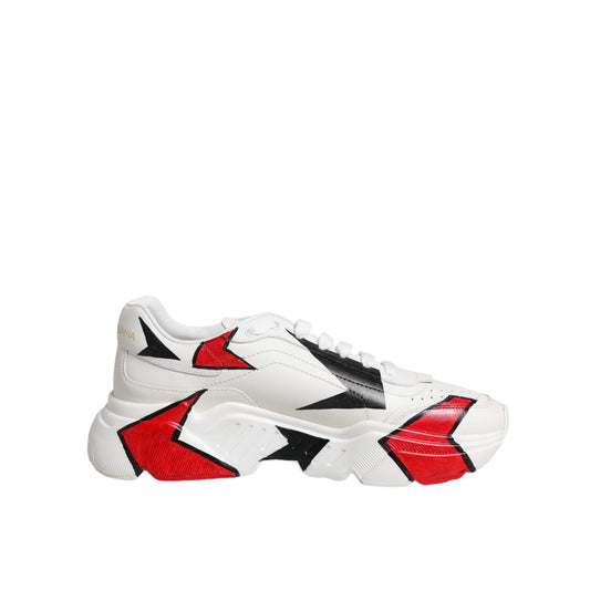 Dolce & Gabbana White Daymaster Hand Painted Sneakers Shoes MV6584-41.5