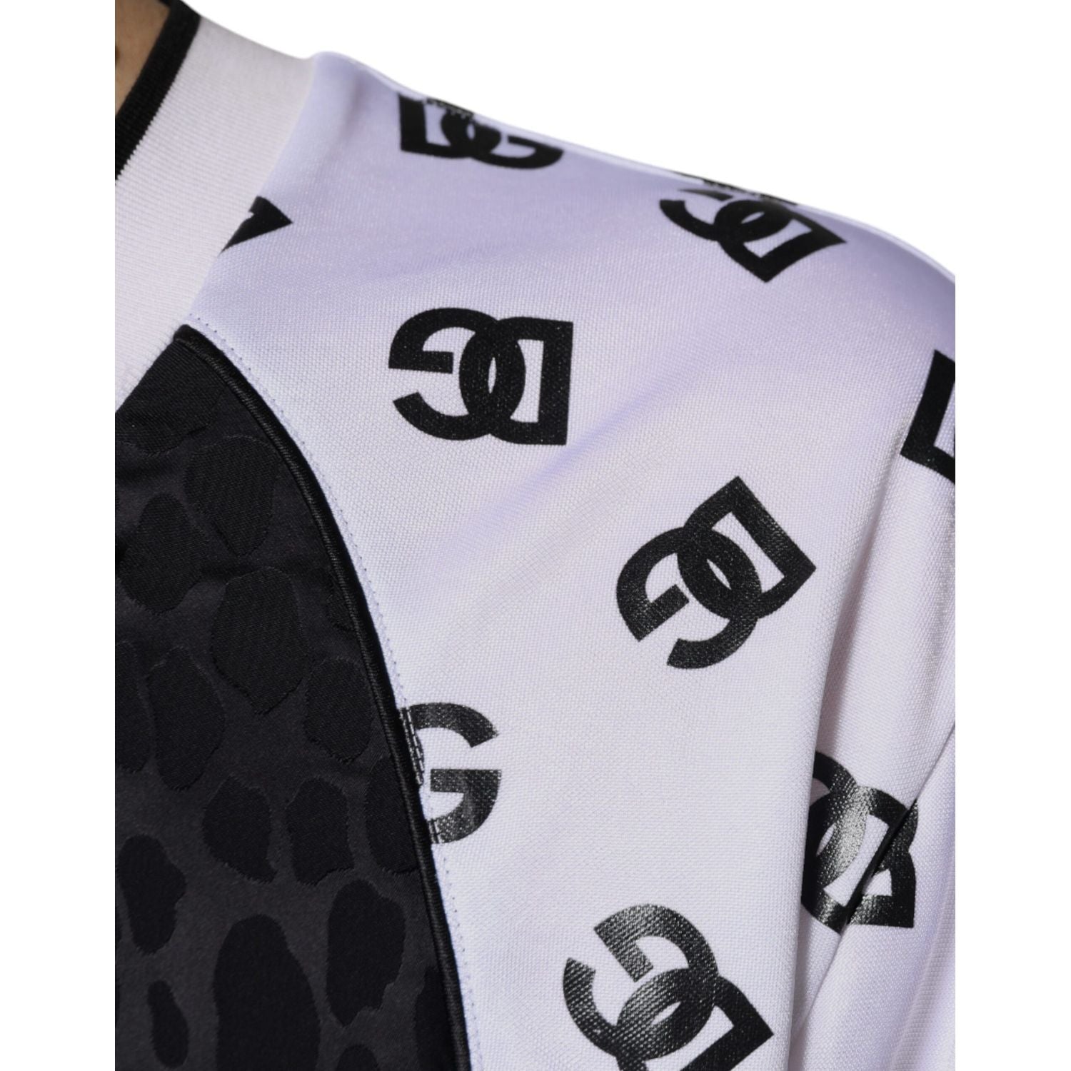 Dolce & Gabbana Black White Logo Men Short Sleeves T-shirt