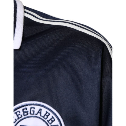 Dolce & Gabbana Blue White Milano Long Sleeve Jersey T-shirt