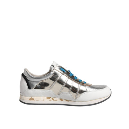 Dolce & Gabbana Multicolor Leather Low Top Sneakers Shoes