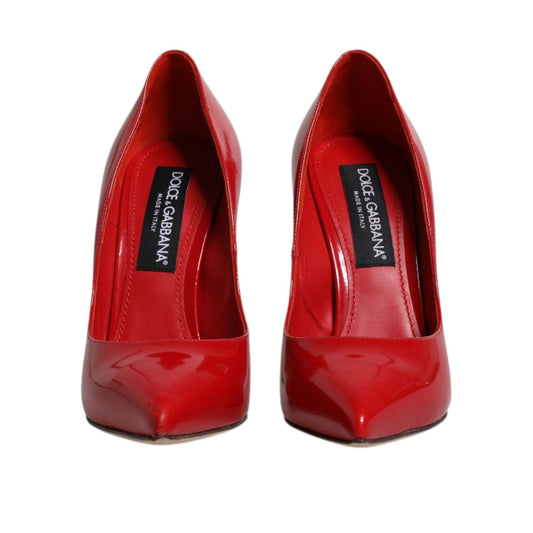 Dolce & Gabbana Red Patent Leather Stiletto Heels Pumps Shoes