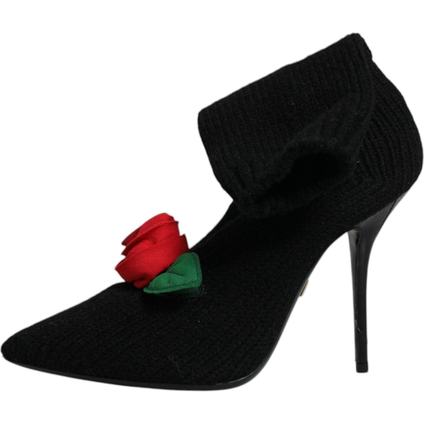 Dolce & Gabbana Black Stiletto Heels Mid Calf Boots Shoes LA12924-38