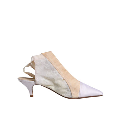 Dolce & Gabbana Multicolor Patchwork Heels Slingback Shoes