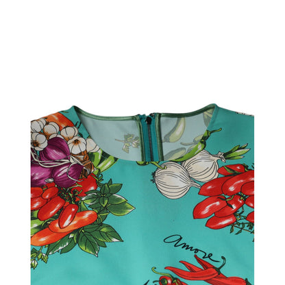 Dolce & Gabbana Multicolor Vegetables Sleeveless Tank Top