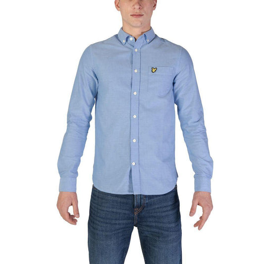 Lyle & Scott Blue Organic Cotton Shirt LY-15822200132-IT42 | XS