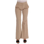 Ermanno Scervino Beige Cotton Bootcut Pants BYX1166-1