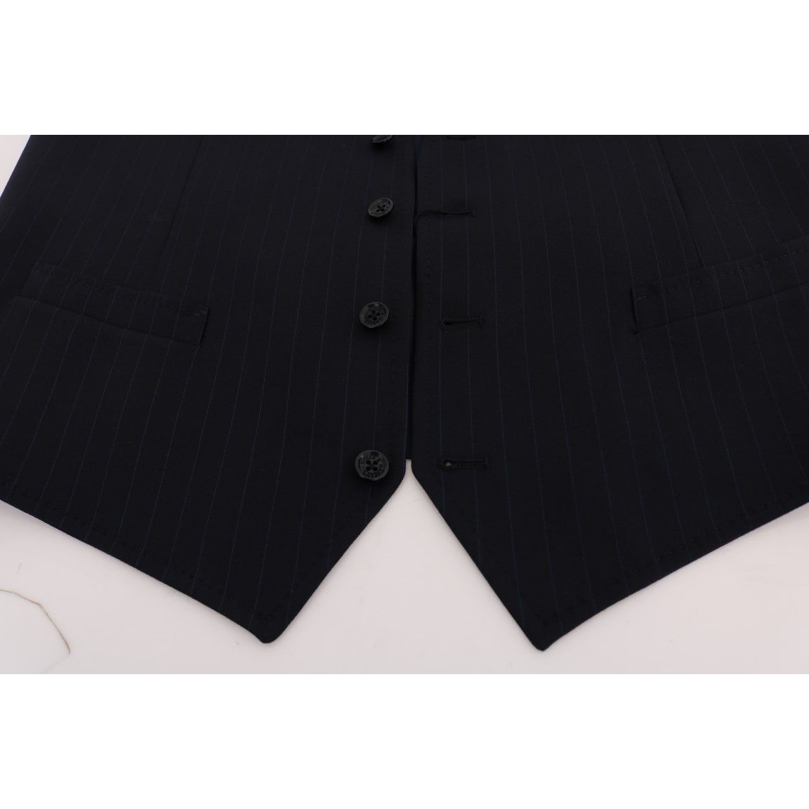 Dolce & Gabbana Blue STAFF Wool Stretch Vest