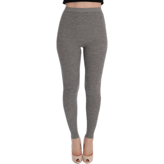 Dolce & Gabbana Gray Cashmere Stretch Tights SIG32060-2