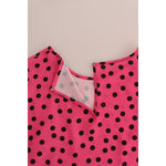 Dolce & Gabbana Pink Polka Dotted Silk Blouse TSH1639-4
