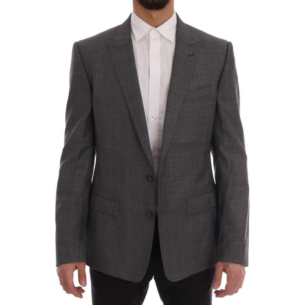 Dolce & Gabbana Gray Wool MARTINI Slim Blazer KOS1163-52