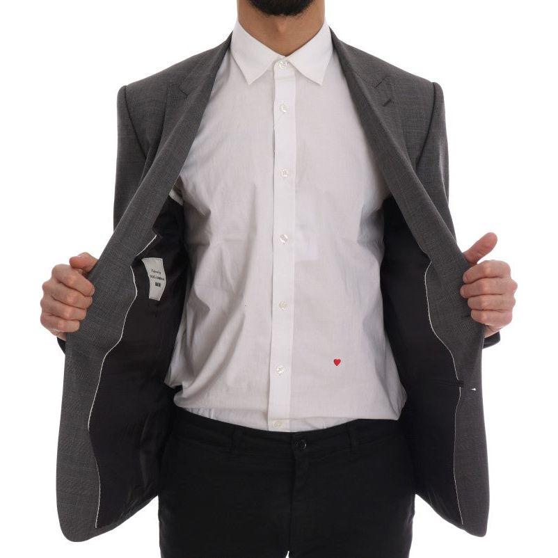 Dolce & Gabbana Gray Wool MARTINI Slim Blazer KOS1163-52