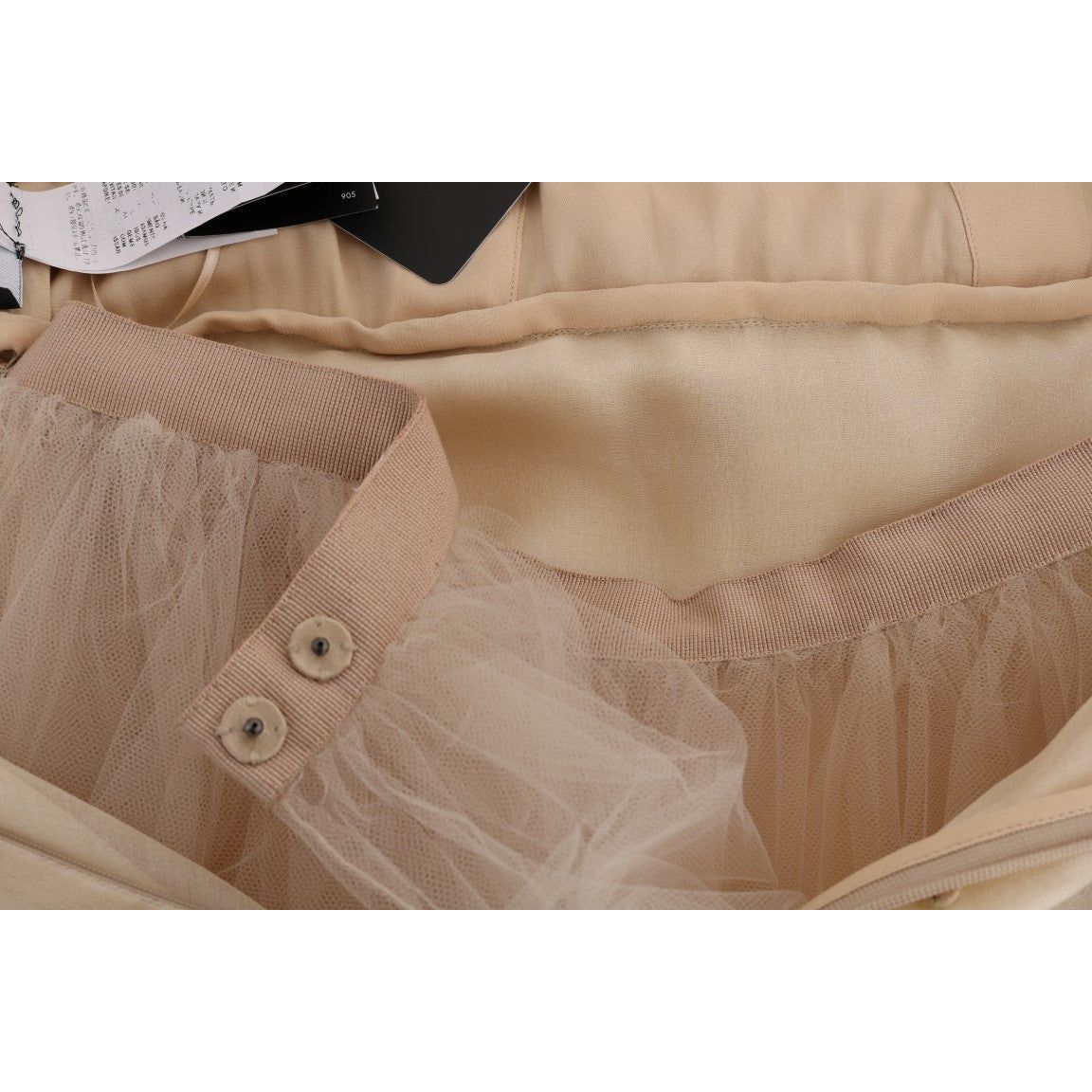 Dolce & Gabbana Gold Silk Crystal Embellished Dress DR1364-1