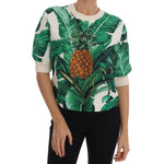 Dolce & Gabbana Pineapple Banana Sequins Crewneck Sweater TSH1752-5