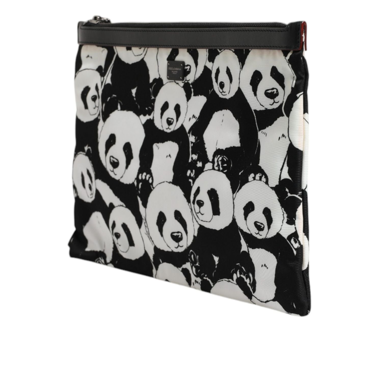 Dolce & Gabbana Black White Panda Pattern Clutch Pouch Bag