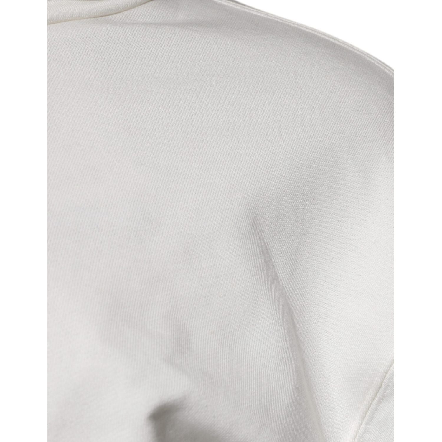 Dolce & Gabbana White Logo Hooded Pullover Men Sweatshirt Sweater