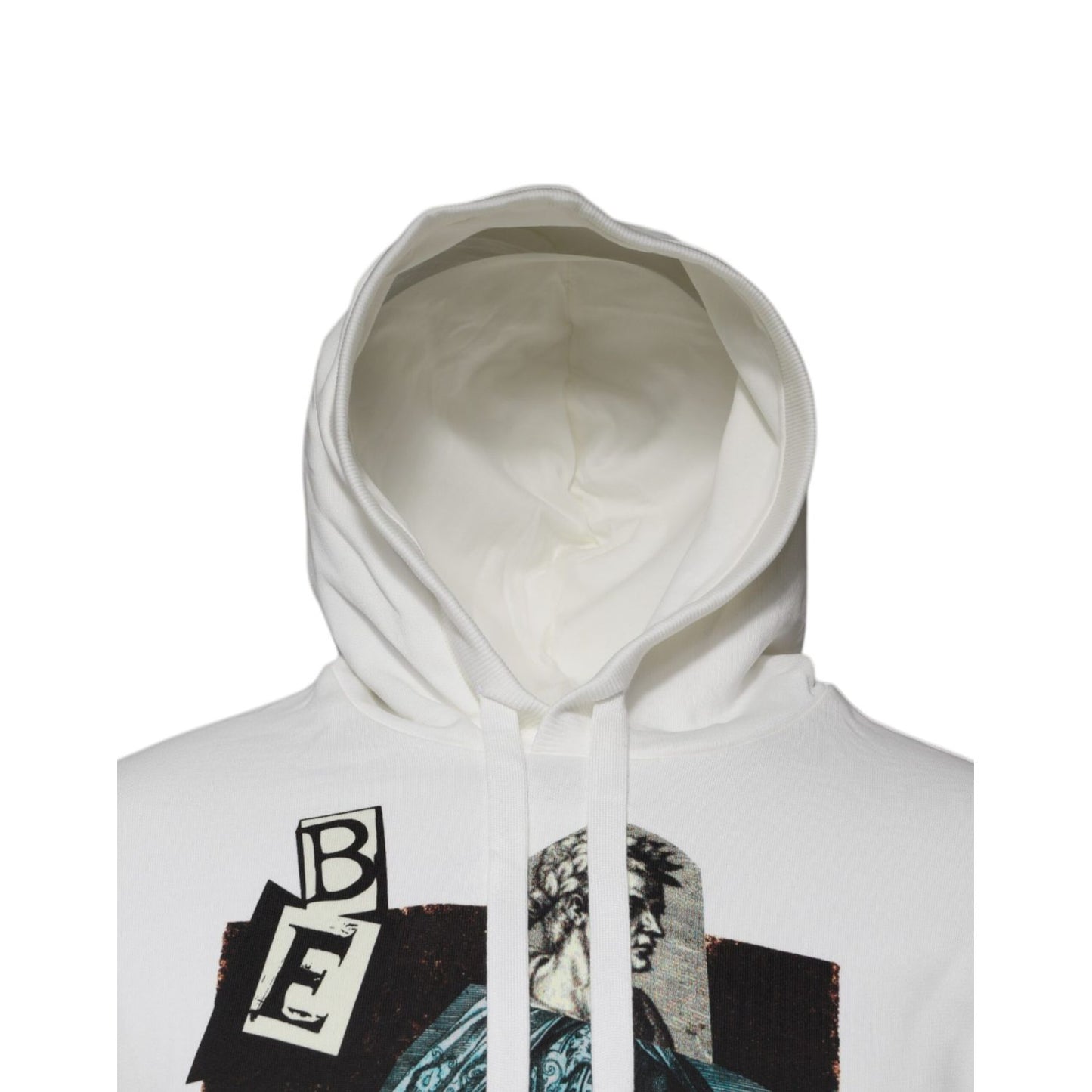 Dolce & Gabbana White Caesar Cotton Hooded Pullover Sweater