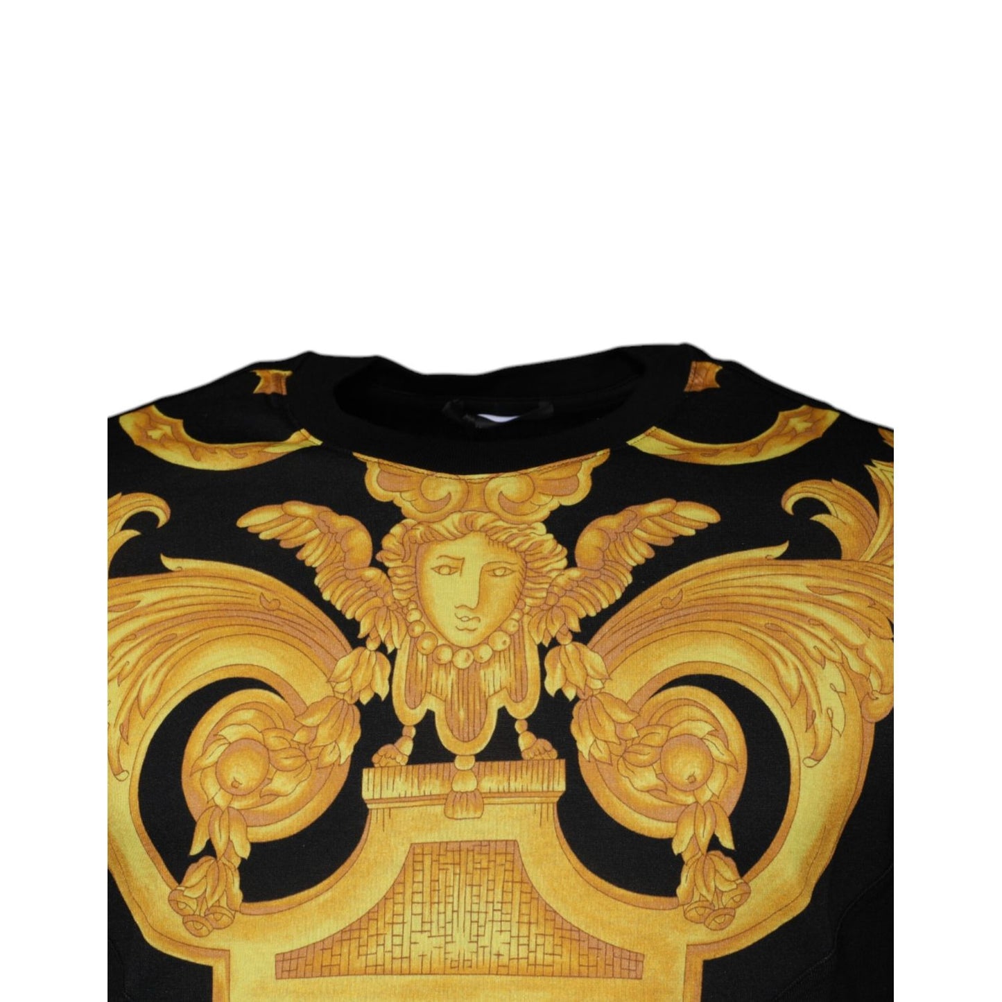 Versace Black Medusa Print Cotton Crew Neck T-shirt