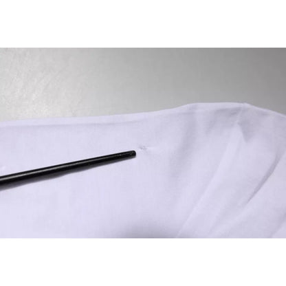 Dolce & Gabbana White Panda King Cotton Crew Neck T-shirt