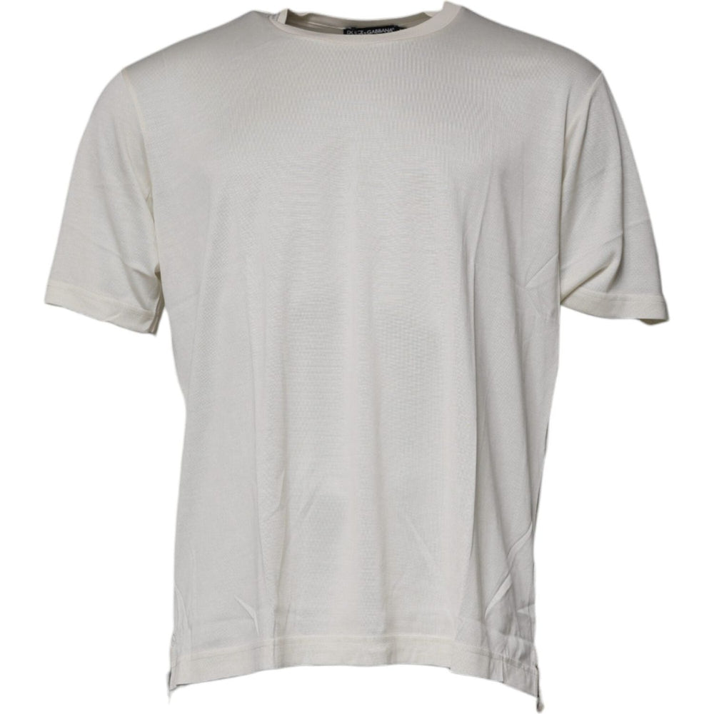 Dolce & Gabbana Off White Crew Neck Short Sleeve T-shirt TSH87256-52