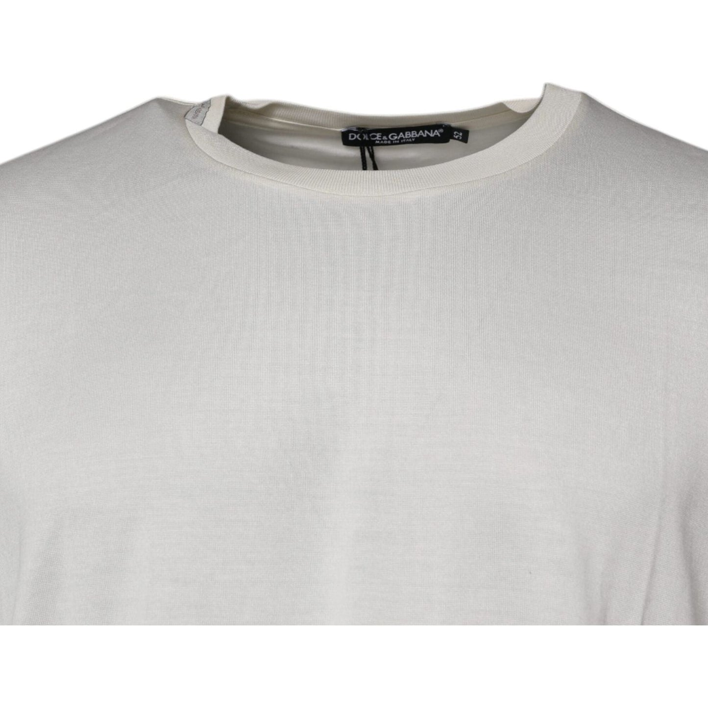 Dolce & Gabbana Off White Crew Neck Short Sleeve T-shirt TSH87256-52