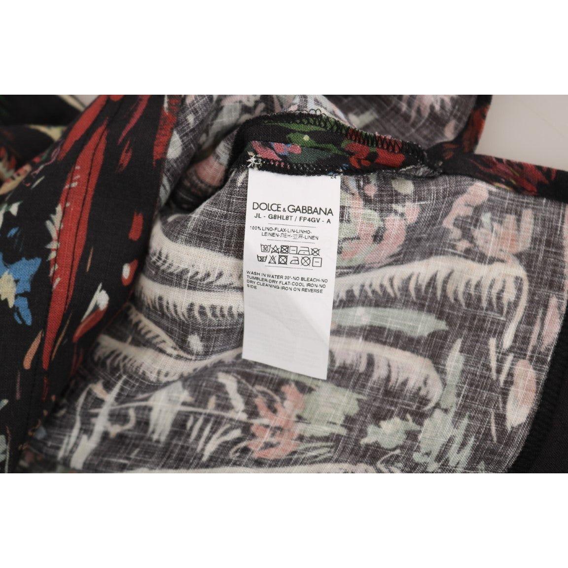 Dolce & Gabbana Black Volcano Sicily Short Sleeve T-Shirt TSH2285-4