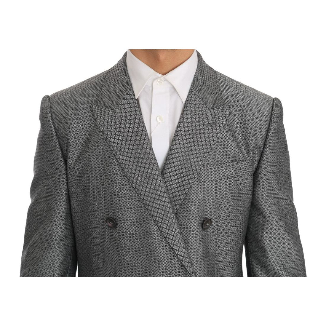 Dolce & Gabbana Black Stretch Crystal Bee Slim Fit Suit Suit