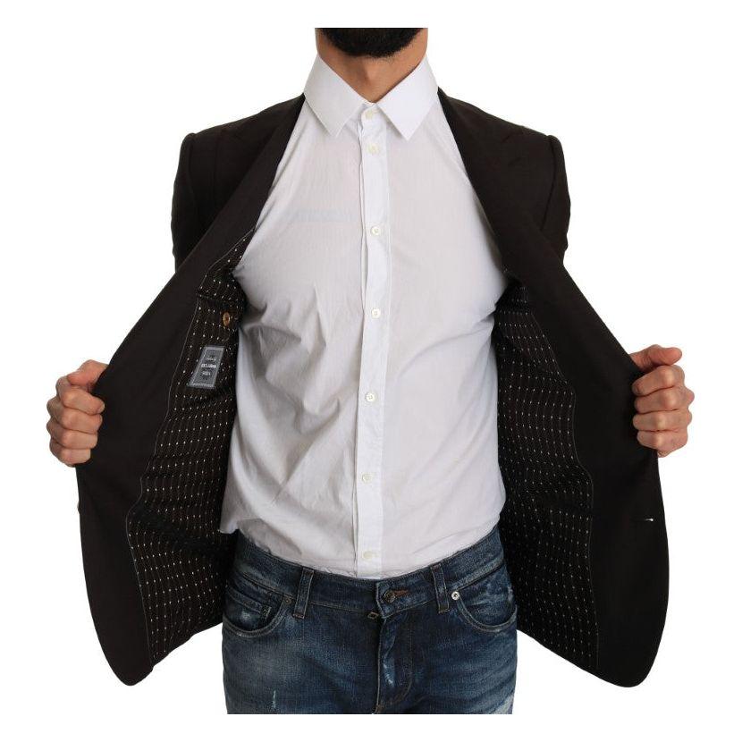 Dolce & Gabbana Brown Wool SICILIA Jacket Coat Blazer