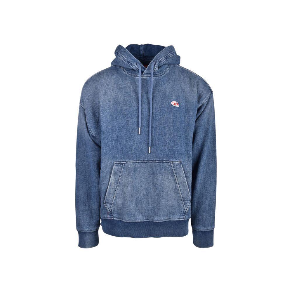 Diesel Blue Cotton Hoody DI-16050000176-IT52 | XL
