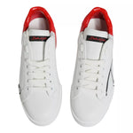 Dolce & Gabbana White Red Portofino Low Top Sneakers Shoes MV7464#5-40