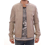 Dolce & Gabbana Beige Leather Jacket Biker Coat GSD12709-1